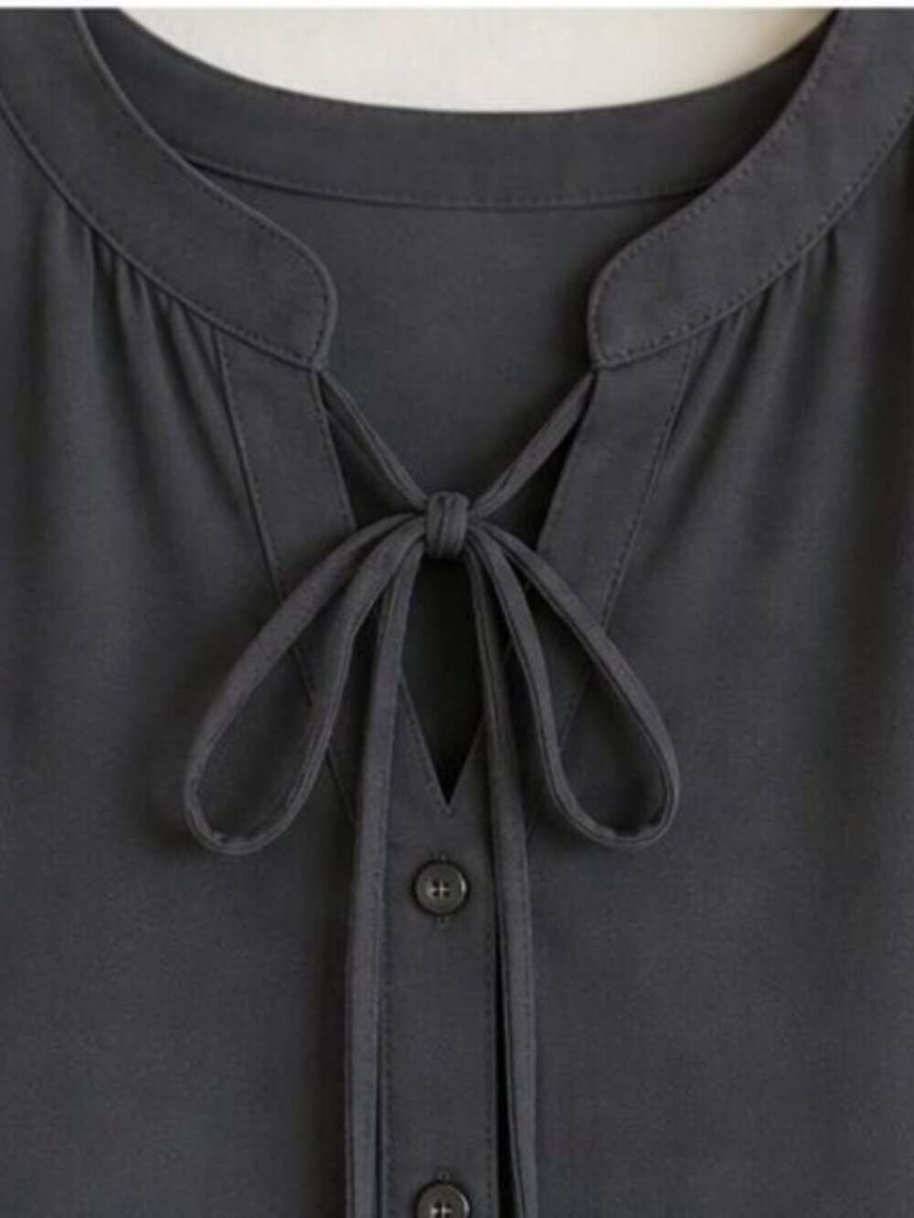 Charcoal Ruffle Blouse - Picture 4 of 6